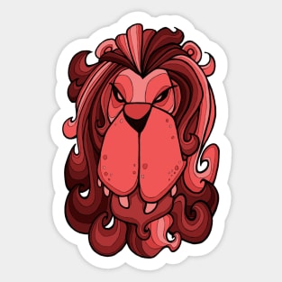 Lion - Chile Oil Red Sticker